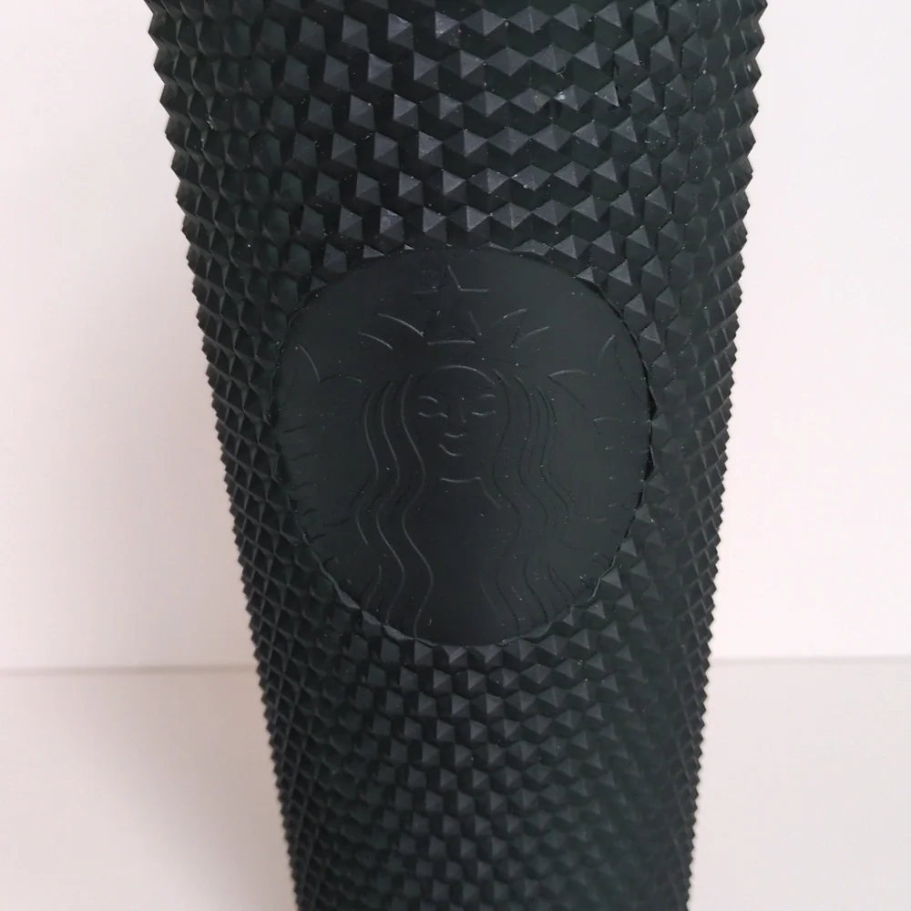 Starbucks 2022 Matte Studded Iced Cold Tumbler - Venti Dark Green with Lid Straw